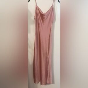 Satin Rose Gold Pink Dress